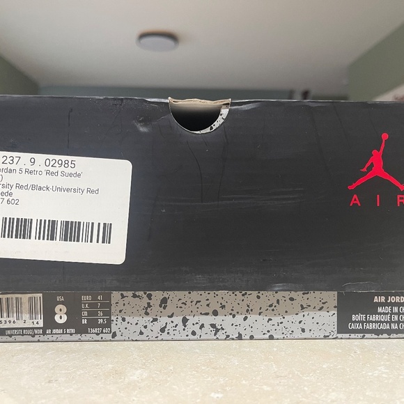 Men’s Air Jordan 5 Retro ‘Red Suede’ -2017 - Picture 2 of 11